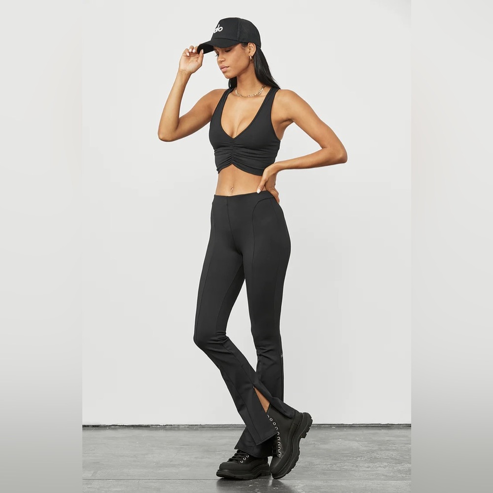 Alo Yoga airbrush 7/8 zip it flare legging size M